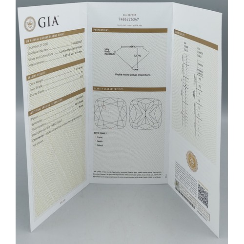 166 - A Platinum Diamond and Sapphire ring set with a central cushion cut Diamond, 1.01ct surrounded by Sa... 