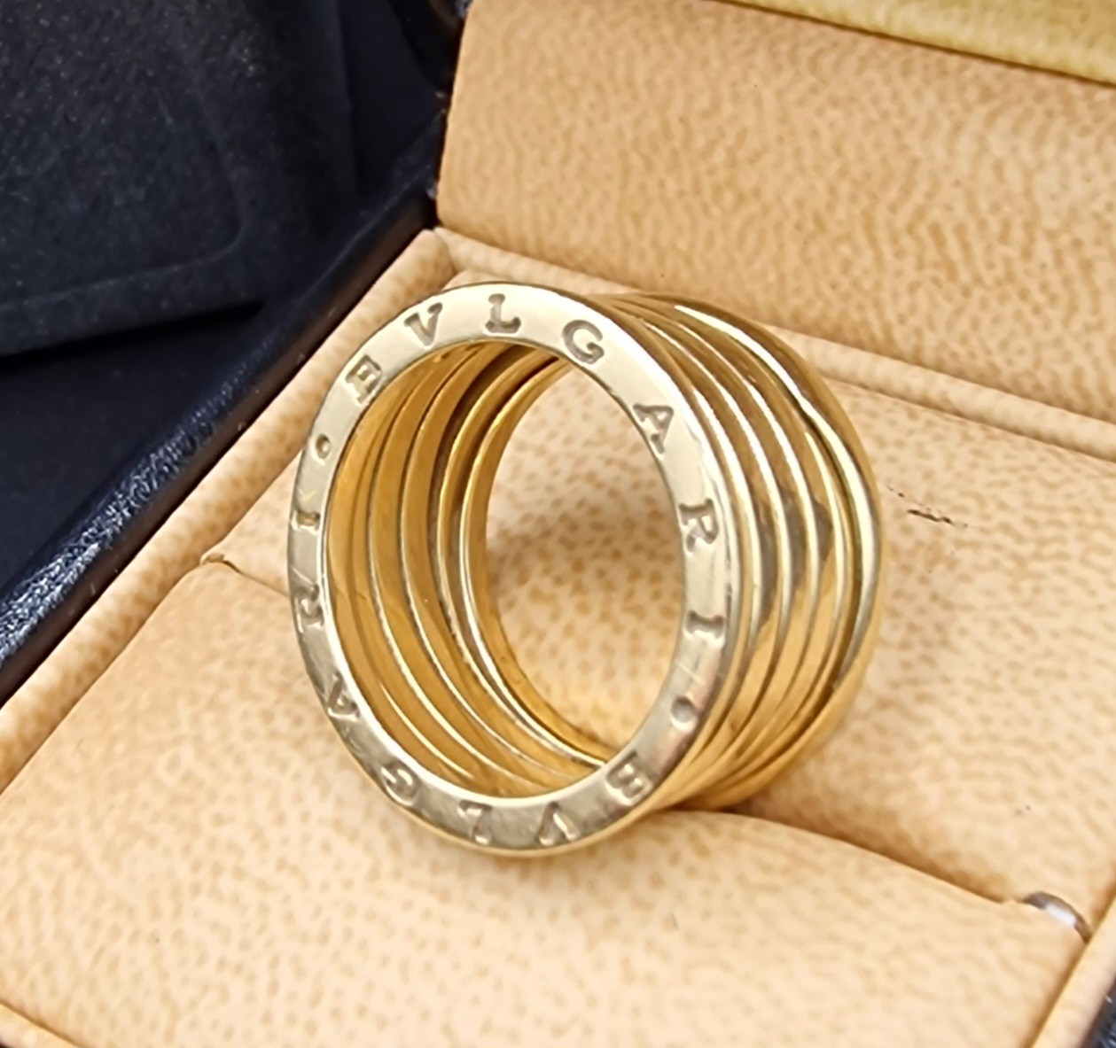 An 18ct gold Bulgari B.Zero1 ring with original box and outer box, 13 ...