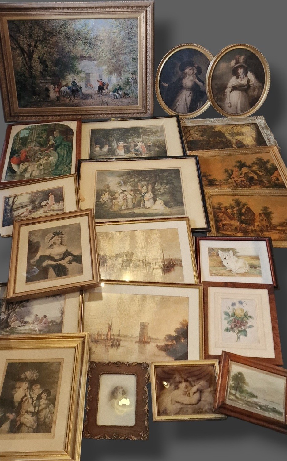 A collection of pictures and prints