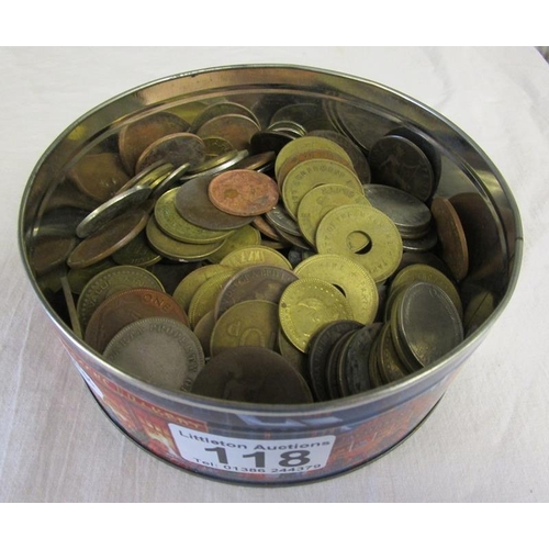 118 - Tin of coins etc