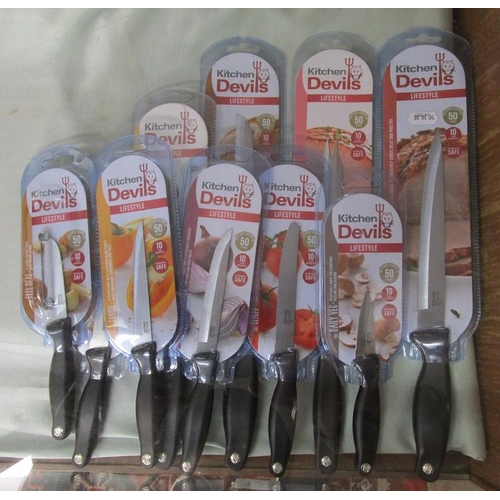 125 - Collection of new kitchen knives - Kitchen Devils