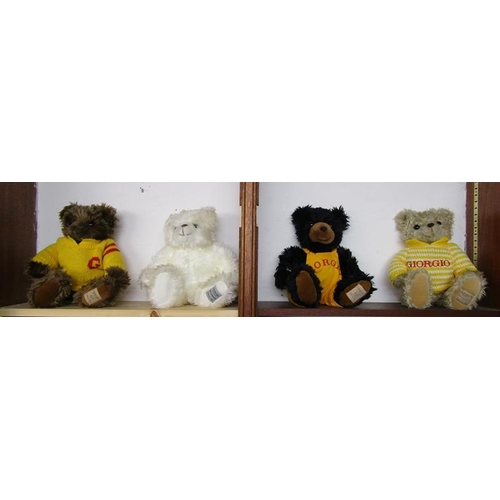 131 - 4 collectors bears by Giorgio Beverly Hills to include Millennium edition