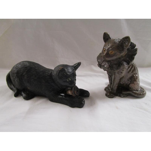 154 - 2 ceramic cats by Bretby