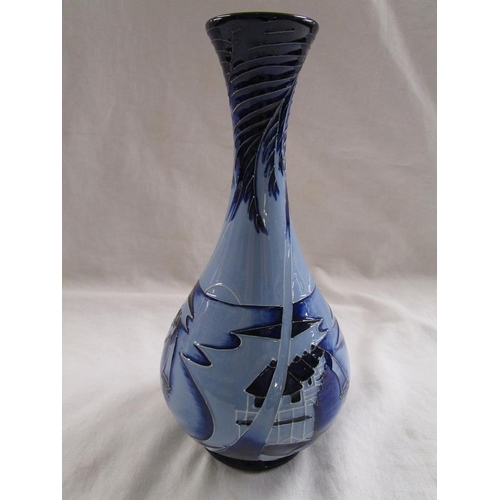 160 - Moorcroft vase - Blue Lagoon by Paul Hilditch - L/E 103 of 150 - H: 23cm