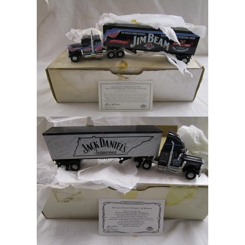 164 - 2 L/E boxed & unused diecast advertising trucks - Jim Beam & Jack Daniels - Matchbox