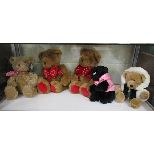 173 - Collection of 5 Harrods Teddy bears