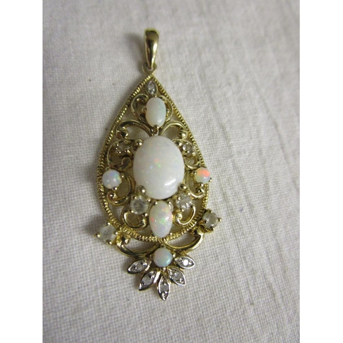 84 - Opal stone set pendant