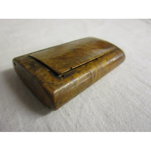 95 - Antique burr wood snuff box