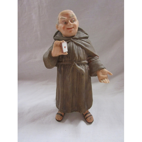 175 - Collection of monk figures and monk themed jug