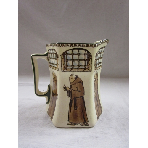 175 - Collection of monk figures and monk themed jug