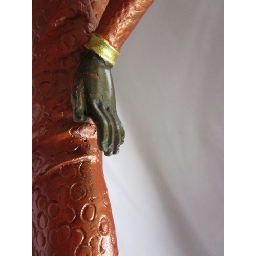 271 - Bronze - Art Deco Lady (painted) - H: 44cm