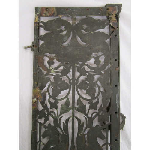 223 - Pair of early brass pierced grill doors