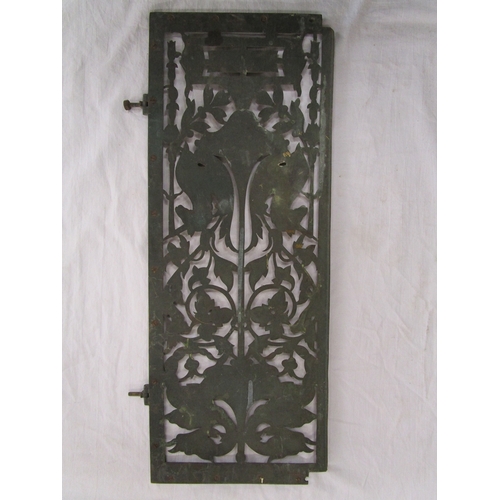 223 - Pair of early brass pierced grill doors