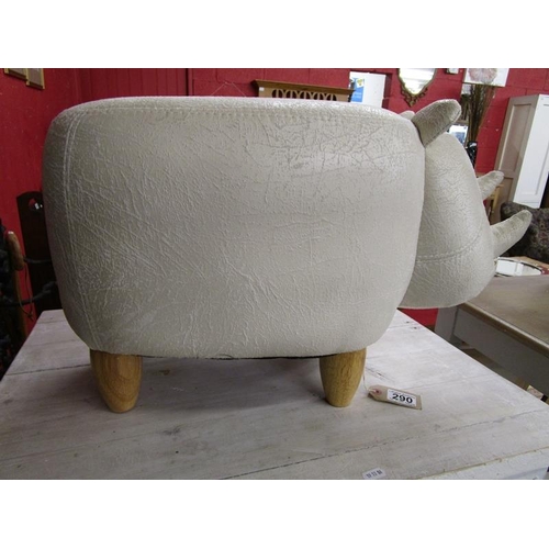 290 - Liberty style rhino footstool