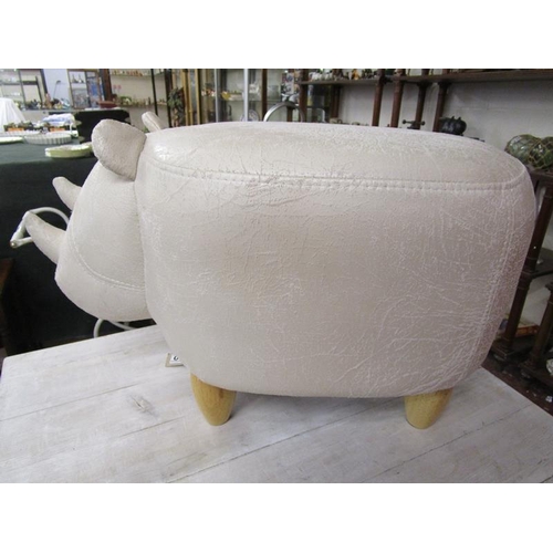 290 - Liberty style rhino footstool