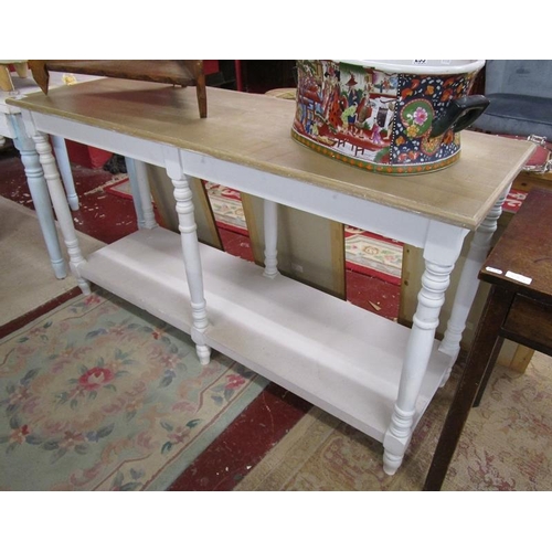 291 - 2 tier hall table - W: 148cm D: 45cm H: 70cm