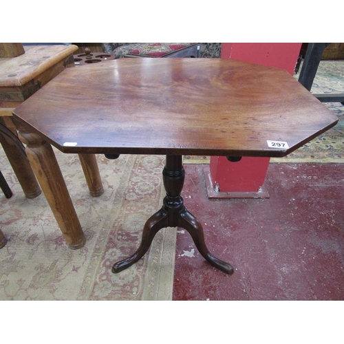 297 - Mahogany tilt top tripod table