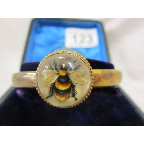 123 - Bangle set with bumble bee motif