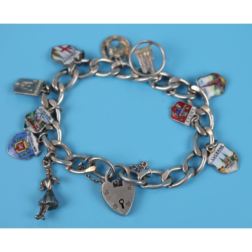 13 - Silver charm bracelet