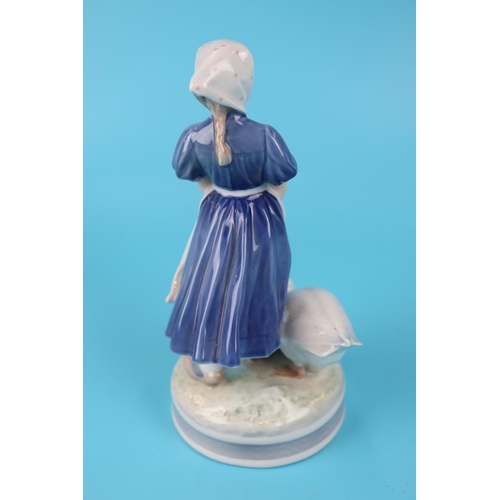 138 - Royal Copenhagen girl and goose figurine