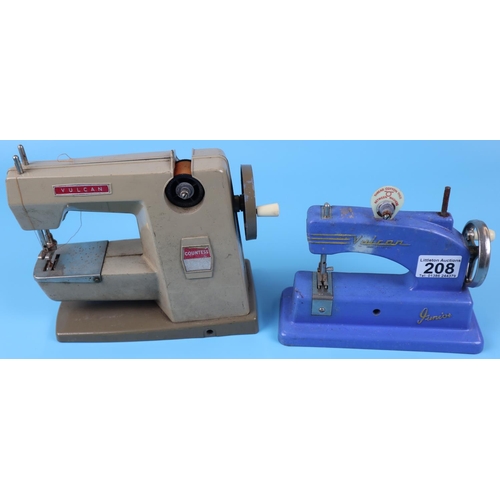 208 - 2 small sewing machines by Vulcan