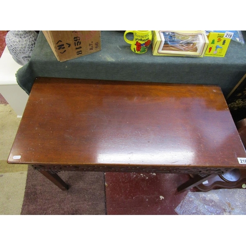 218 - Chinese Chippendale style hall table