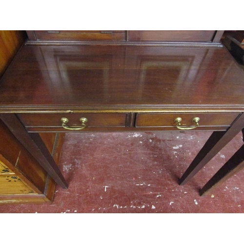 287 - Fine Victorian mahogany glazed stationary cabinet with interesting Anglo Indian carved panels - Appr... 