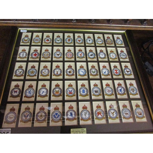 295 - Regimental Players cigarette cards with signatures verso