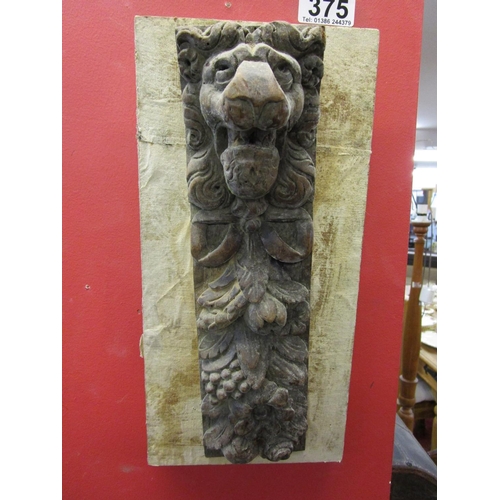 375 - Early carved panels depicting lions