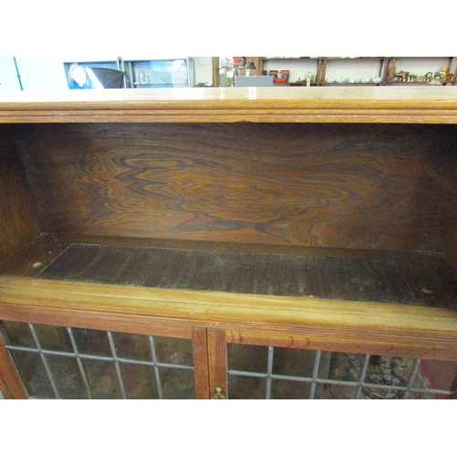 383 - Antique oak 2 tier barristers bookcase - Approx W: 88cm D: 23cm H: 62cm