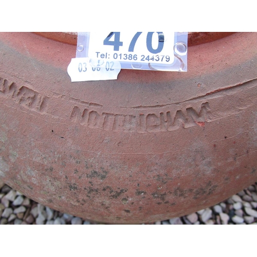 470 - Terracotta rhubarb forcer marked Nottingham, Sankey & Sons