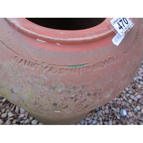 470 - Terracotta rhubarb forcer marked Nottingham, Sankey & Sons