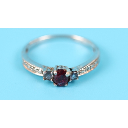 57 - White gold ruby set ring