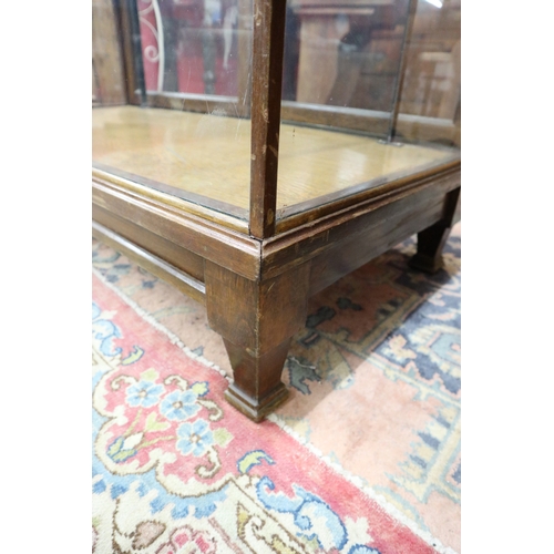 408 - Good quality oak & glass haberdashery cabinet - Approx W: 117cm D: 58.5cm H: 90.5cm