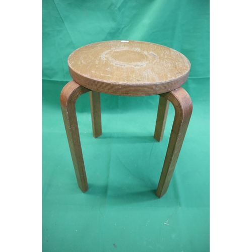 394 - 2 stools and a wooden stand