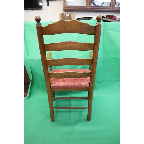 426 - Set of 10 oak framed dining chairs to include 2 carvers