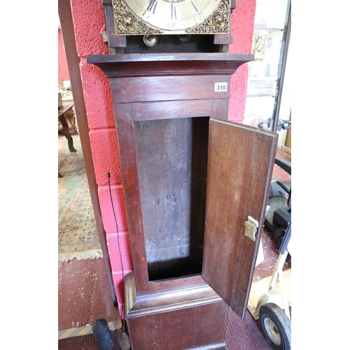 310 - Oak long case clock