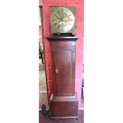 310 - Oak long case clock