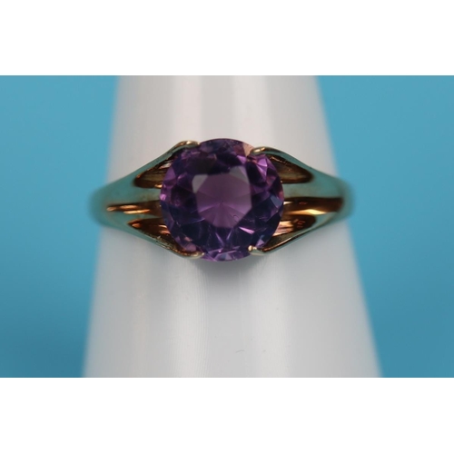 11 - White gold amethyst set solitaire ring