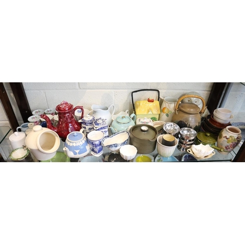 119 - Large collection of ceramics to include Denby, Dorothy Wood of Crich pottery etc