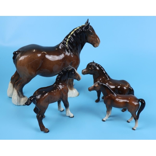 143 - 3 Beswick horses & another