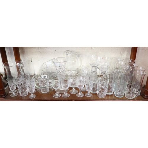 168 - Collection of glass to include crystal