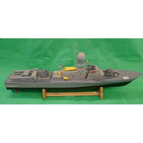 185 - Model RC navel boat with 3 motors & servo