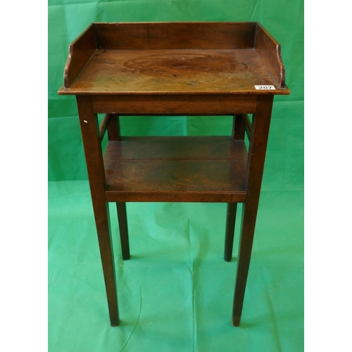 207 - Antique mahogany galleried washstand