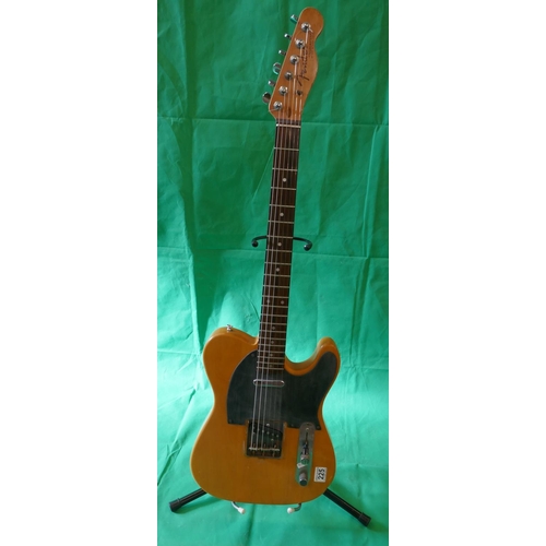 225 - Fender Telecaster style electric guitar with stand