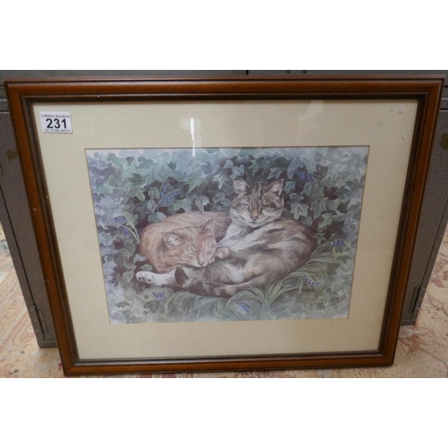 231 - L/E signed print - Cats