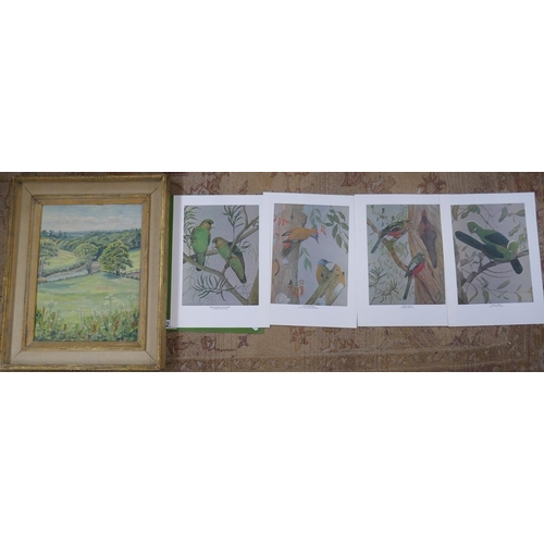 234 - L/E signed prints - Birds of Africa and an oil on board