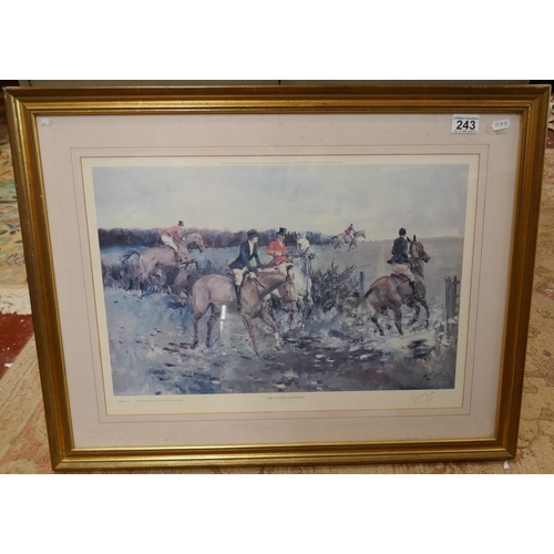 243 - L/E Michael Lyne signed hunting print - The Muddy Gateway