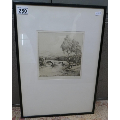 250 - L/E signed etching by Jackson Simpson - River Dee