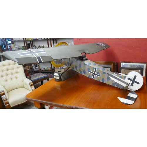 263 - Large German Fokker model aircraft - Approx wingspan: 212cm